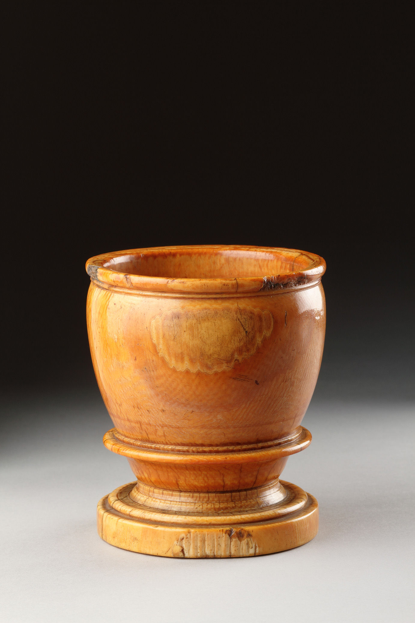 Unusual Indo-Portuguese Ivory Apothecary’s Mortar
